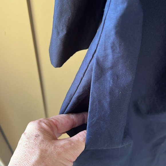 LEWIT Sz 10 Navy 100% Cotton One Shoulder Tunic Mini Dress Evening Cocktail - Picture 8 of 12